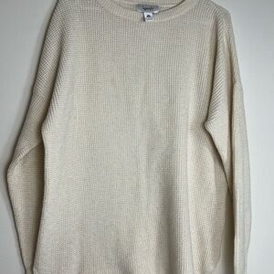 Kersh Cream Waffle Knit Crewneck Sweater - Size XXL
Wool cotton blend normcore